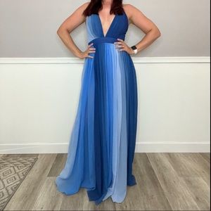 Ombré blue maxi dress